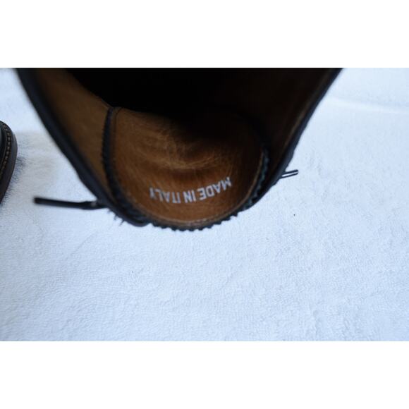 Massimo Matteo Firenze Black Wingtips Sz 10W Brogue Men's Dress Shoes #6650 - Picture 11 of 12